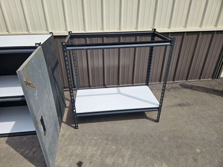 (2) Shelves, one with Doors
