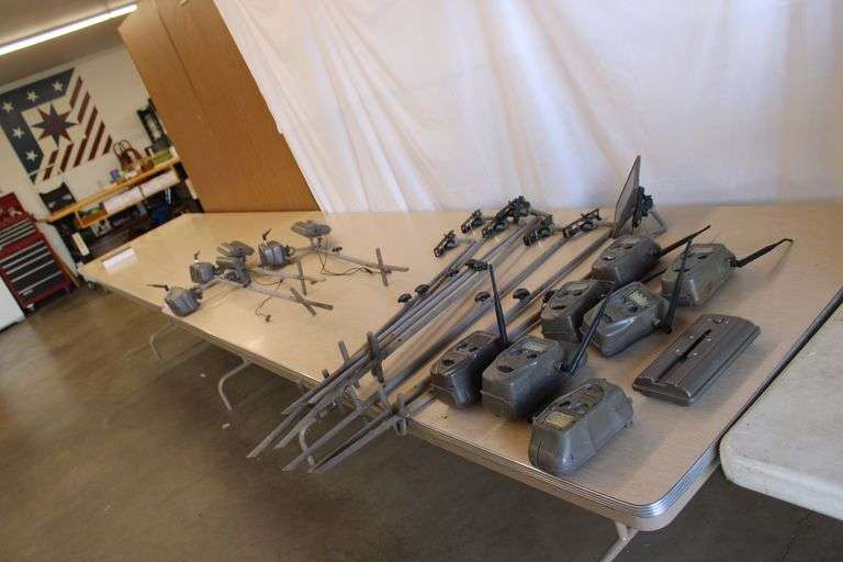 10 Cuddeback game cameras w/poles & accessories