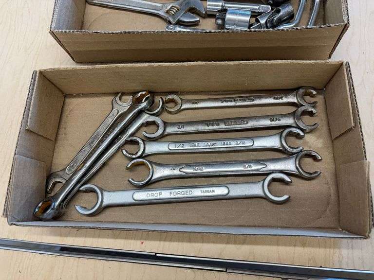 (2) Small Flats of Wrenches