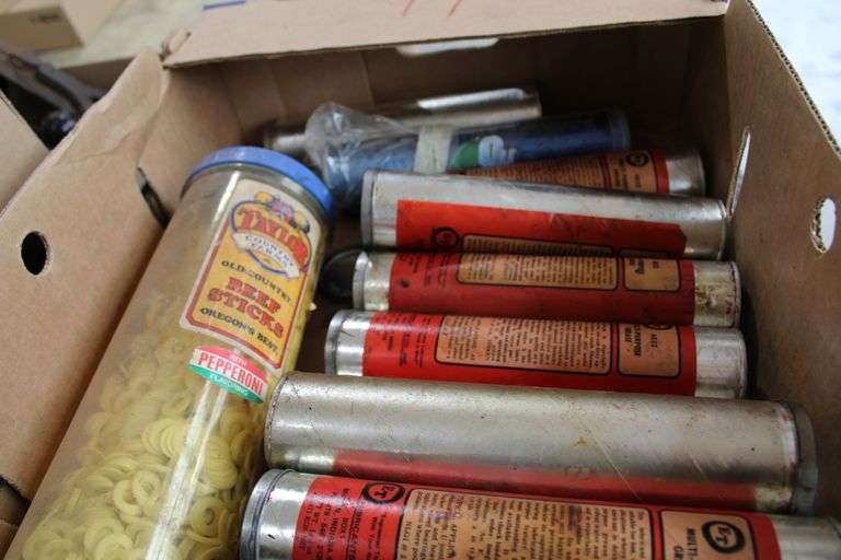 Box w/14 new tubes of grease