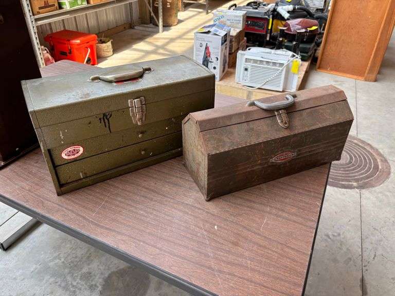 (2) 20" Metal Tool Boxes