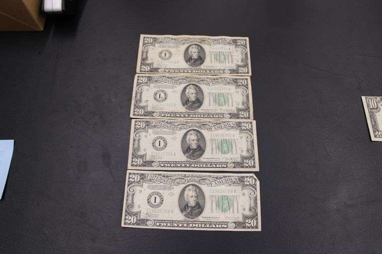 4 - $20 Bank of Minneapolis 1934 bills