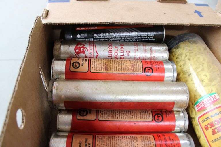 Box w/14 new tubes of grease