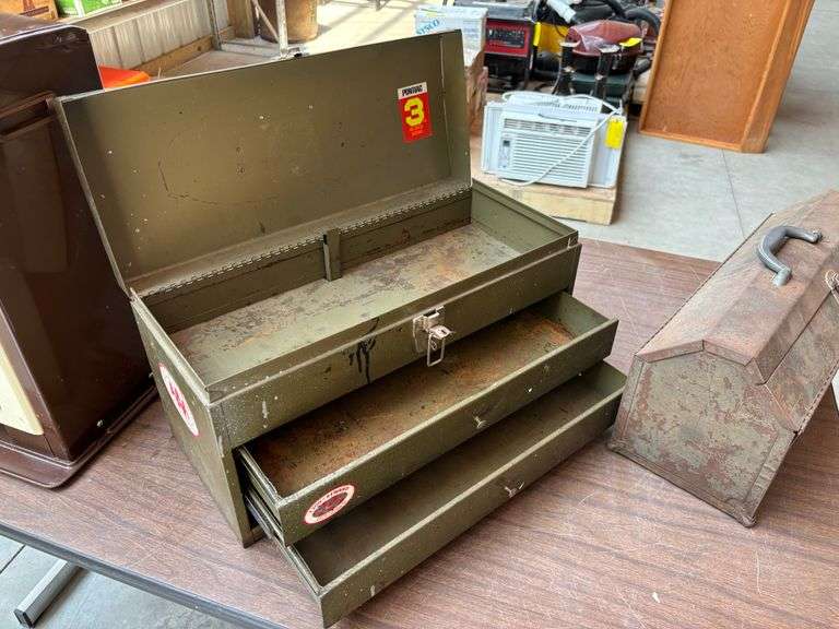 (2) 20" Metal Tool Boxes