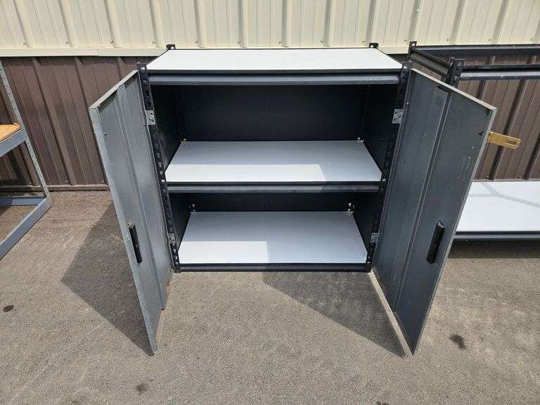 (2) Shelves, one with Doors
