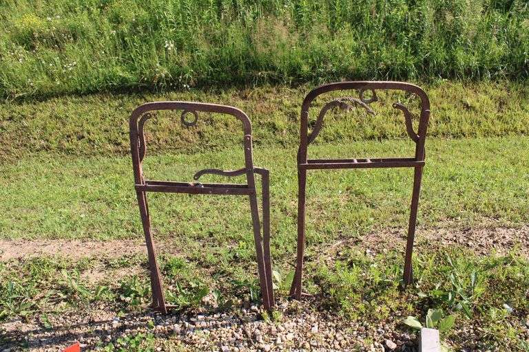 2- antique hay forks