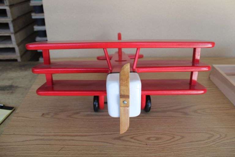 Child's wooden Tri Plane