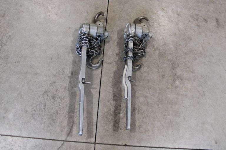 2 Alum. ratcheting coffin hoists