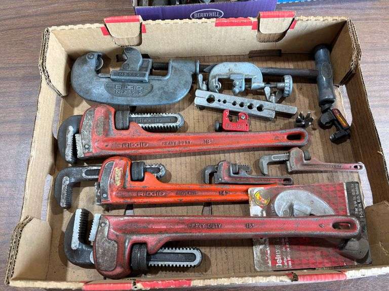 Lg. Ridgid Pipe Wrenches & More