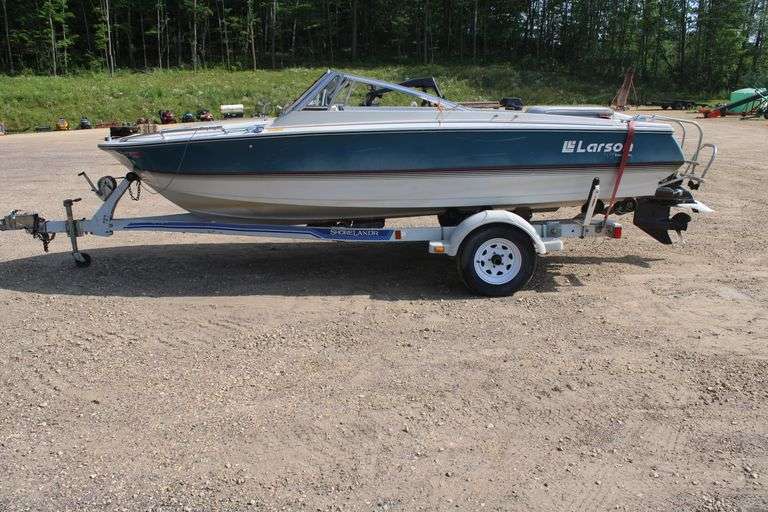 1988 Larson 17' boat, motor & trailer