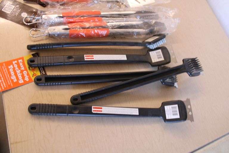 Box of new grilling tools