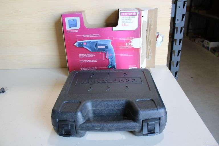 Craftsman 3/8" elec. drill, new w/case