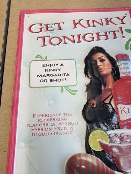 Kinky Liqueur Plastic Sign
