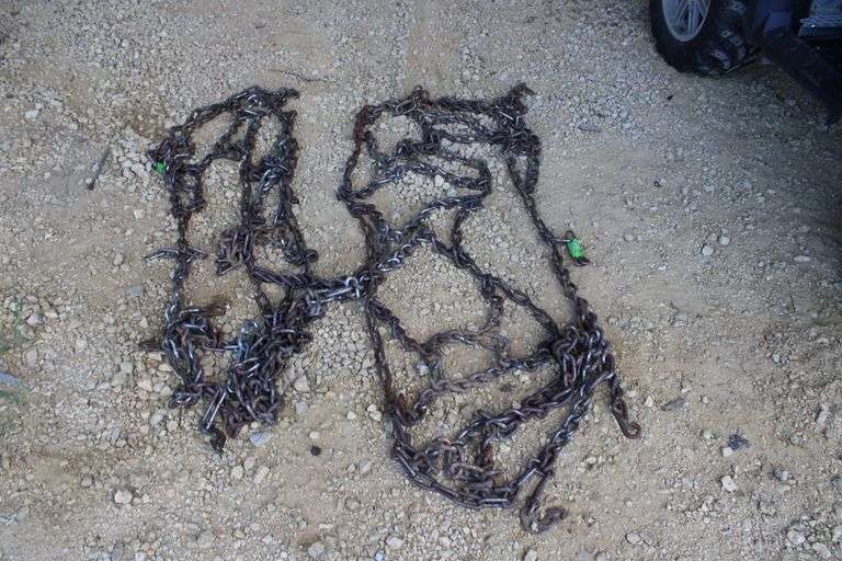 Set of tractor tire chains, fits 8N & other Fords