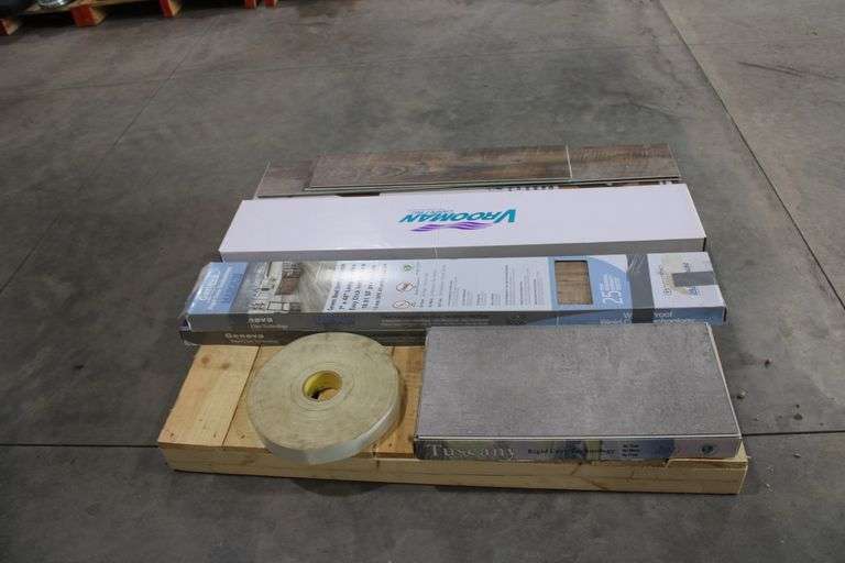 Pallet w/various vinyl plank flooring
