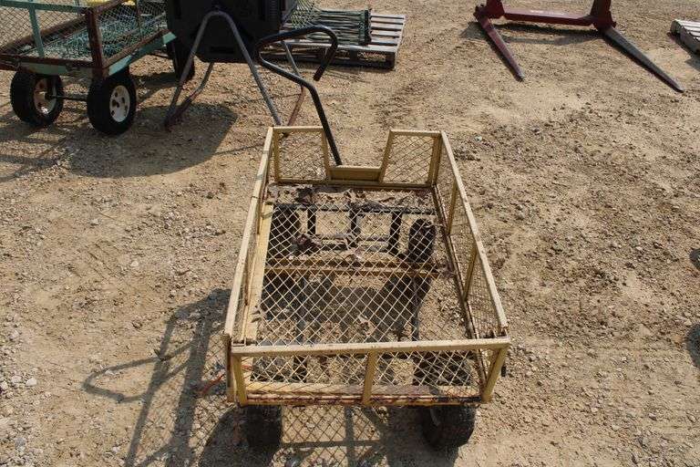 4 wheel garden cart w/folding sides