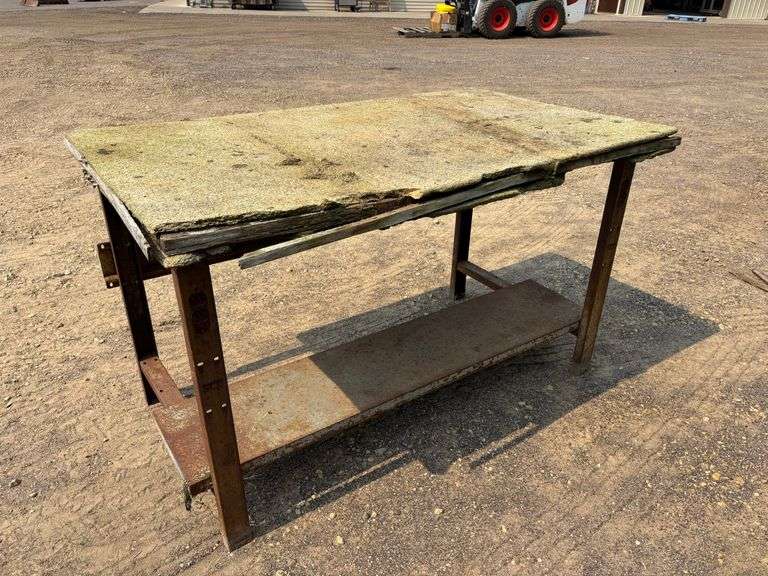 Shop Table w/ Steel Frame