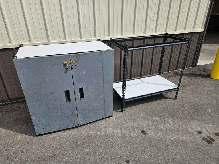 (2) Shelves, one with Doors