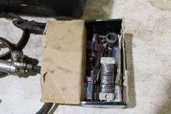 26" plastic tool box w/Smith torch & accessories