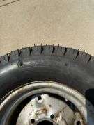 (2) Rear Lawn Mower Tires w/ Chains