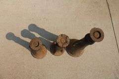3 antique screw jacks