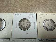 (5) Liberty Quarters & (3) Liberty Nickels