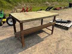 Shop Table w/ Steel Frame