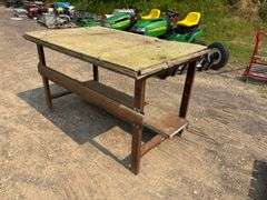 Shop Table w/ Steel Frame