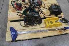Pallet of misc. elec. power tools