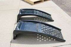 Pair of steel car ramps