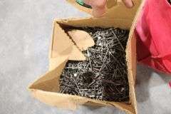 Box & bag of nails & screws