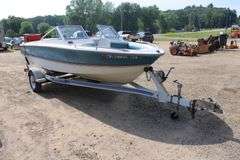1988 Larson 17' boat, motor & trailer