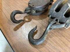 (2) Wooden Pullies
