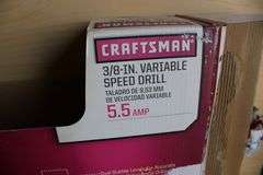 Craftsman 3/8" elec. drill, new w/case