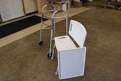 Handicap walker, shower chair & tray