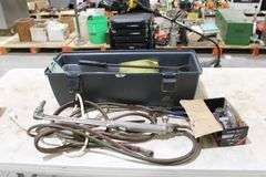 26" plastic tool box w/Smith torch & accessories