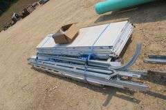 New 8'2 w x 9' 9" tall insulated garage door w/hardware