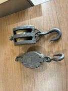 (2) Wooden Pullies