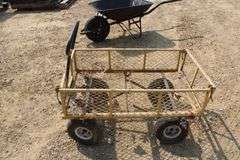 4 wheel garden cart w/folding sides