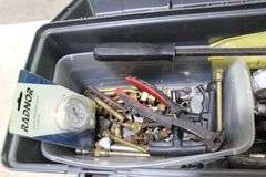 26" plastic tool box w/Smith torch & accessories
