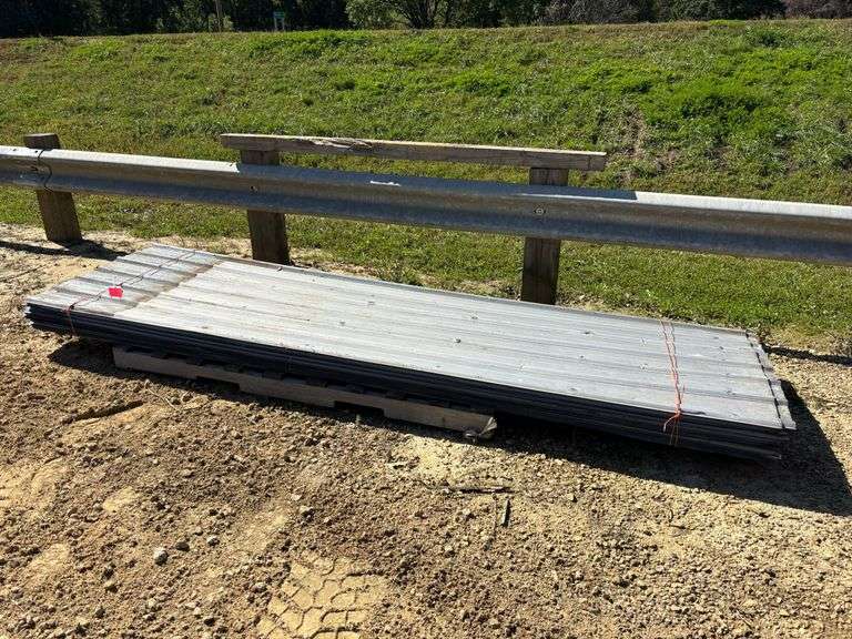 (30+/-) 11ft Sheets of Used Shed Steel