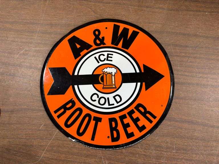 A&W Metal Sign - Lee Real Estate & Auction Service