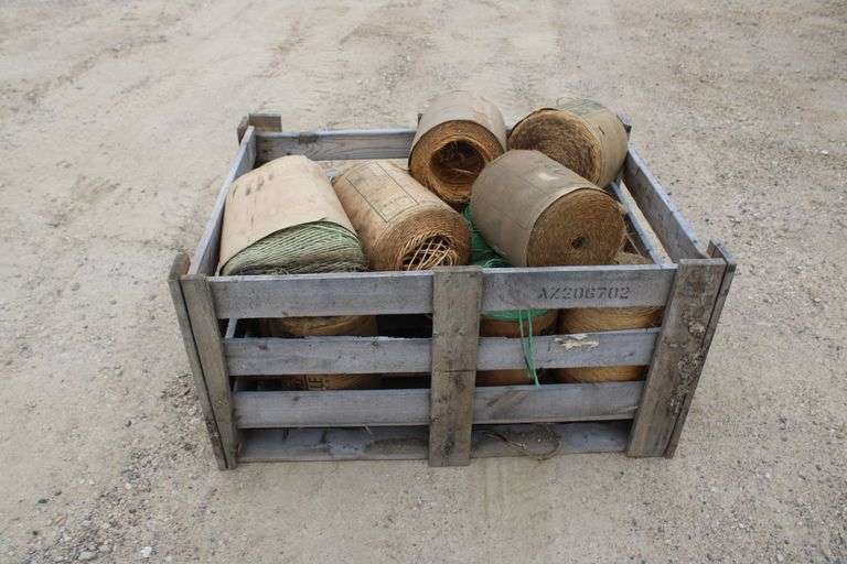 Crate of new bale twine