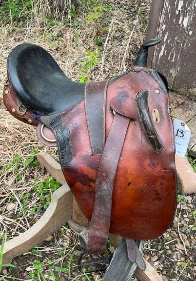 Leather Western Saddle, 14”
