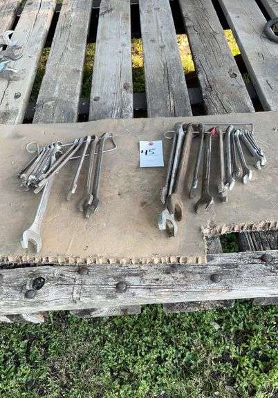 Two sets of box end wrenches