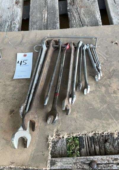 Two sets of box end wrenches