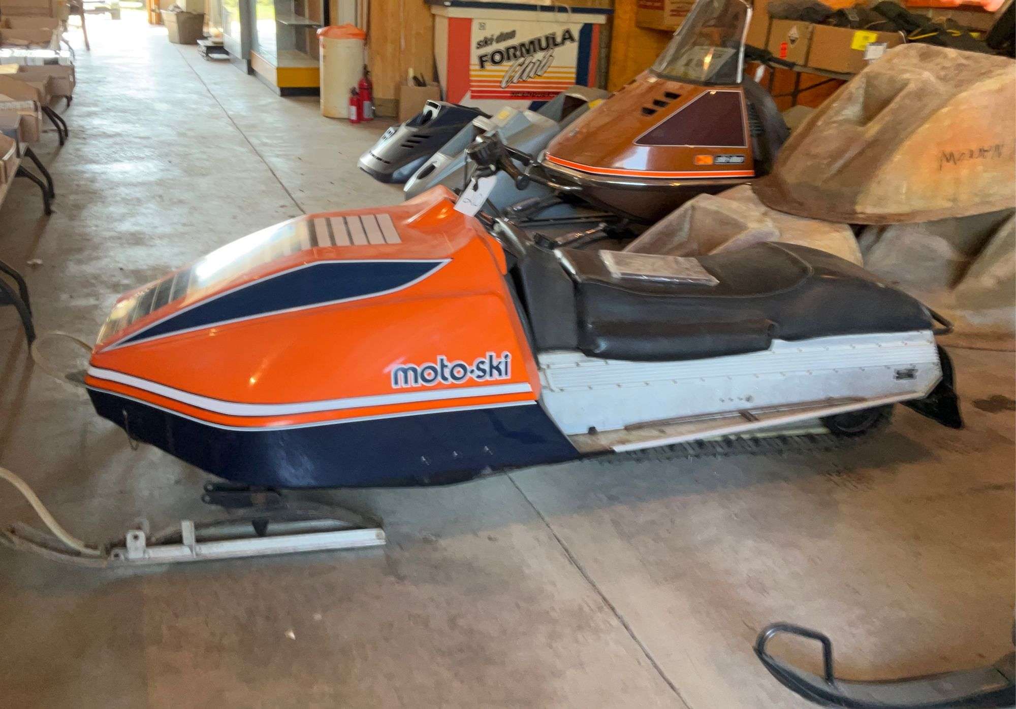 1977 Moto-Ski Super Sonic 440 Snowmobile, Liquid Cooled, Oil