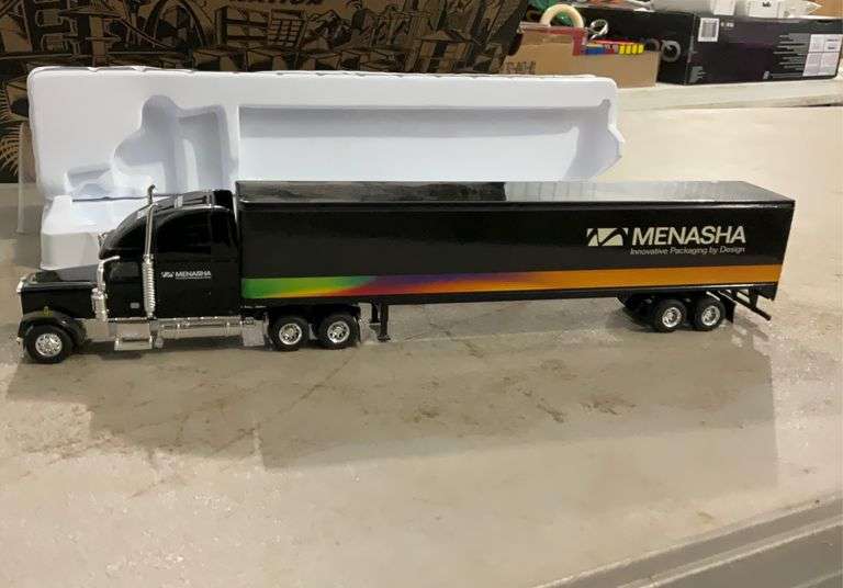 1/64 Scale model semi tractor/trailer-Menasha Packaging