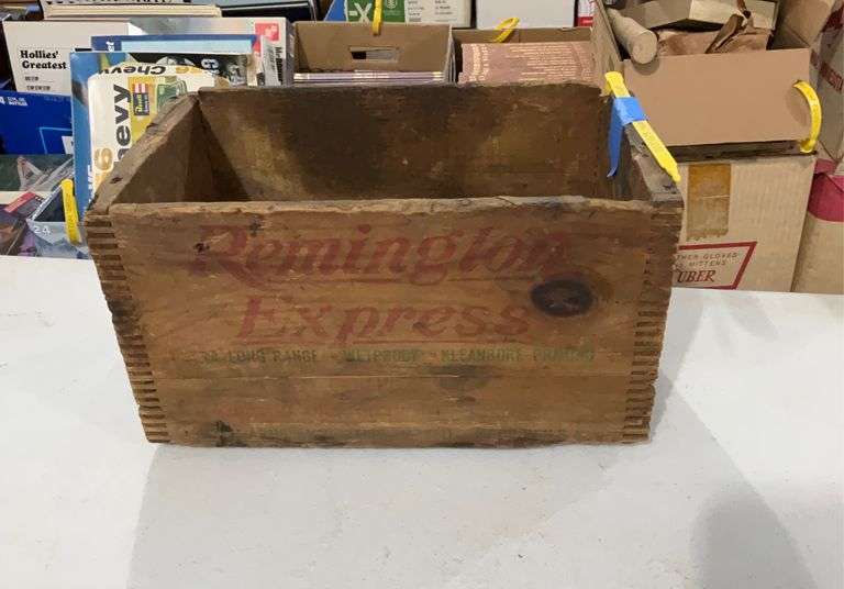 Antique wooden Remington shell box