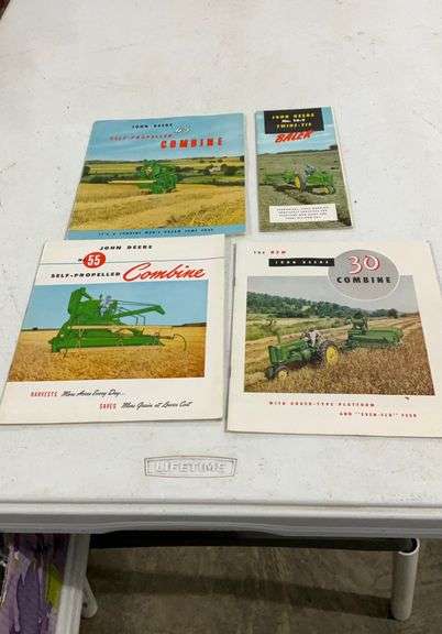 John Deere balers, combines sales literature, Very Good Litho